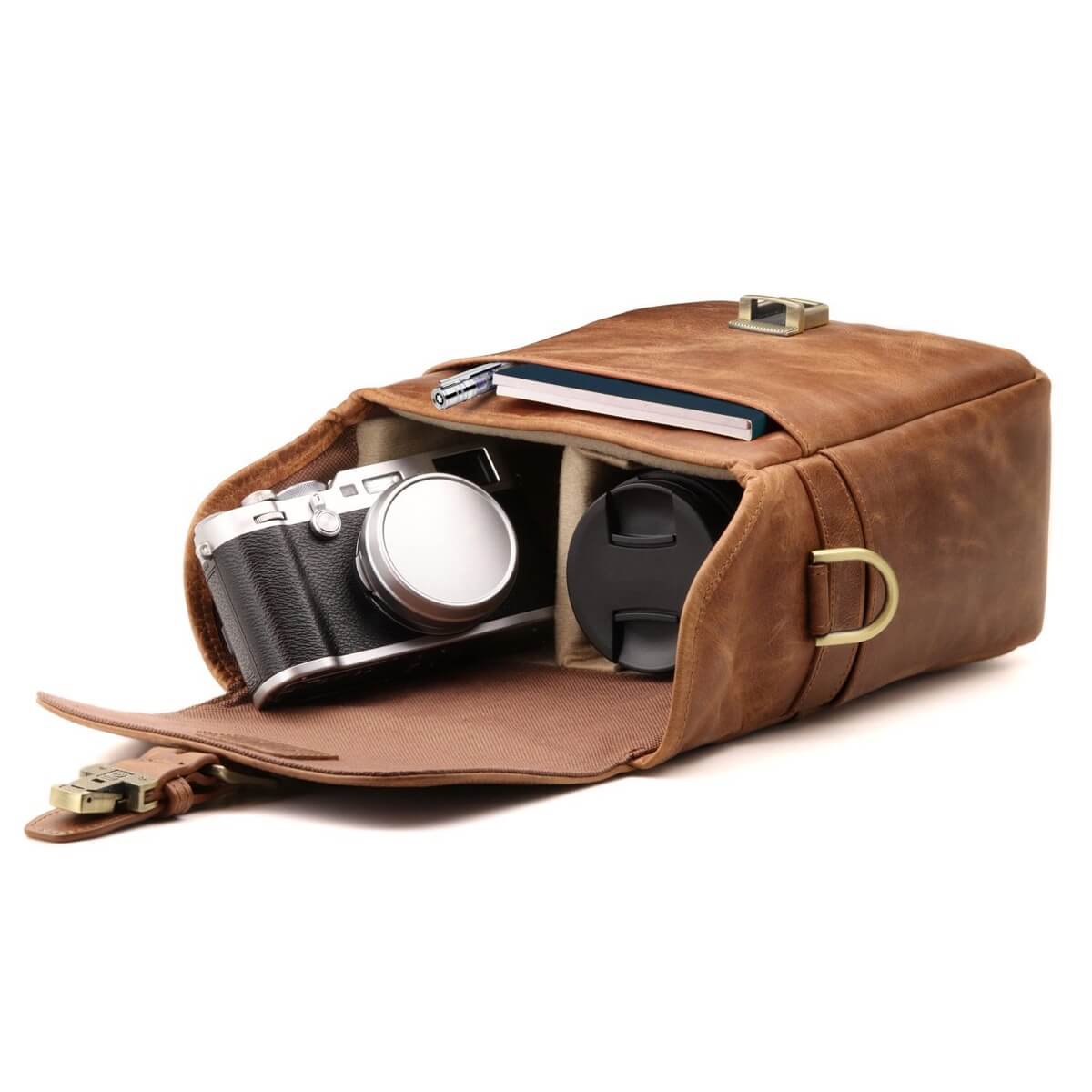 Megagear Genuine Leather Camera Messenger Bag