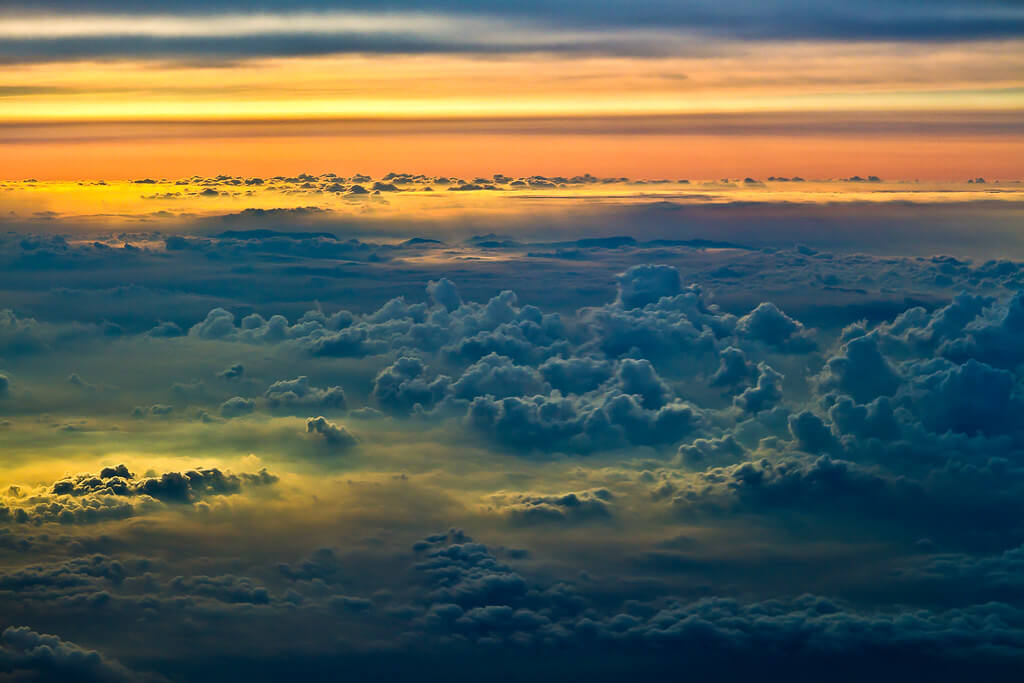 Michael Paul - clouds from airplane window