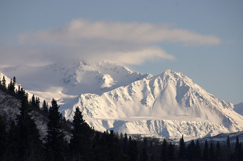 snowcapped mountains