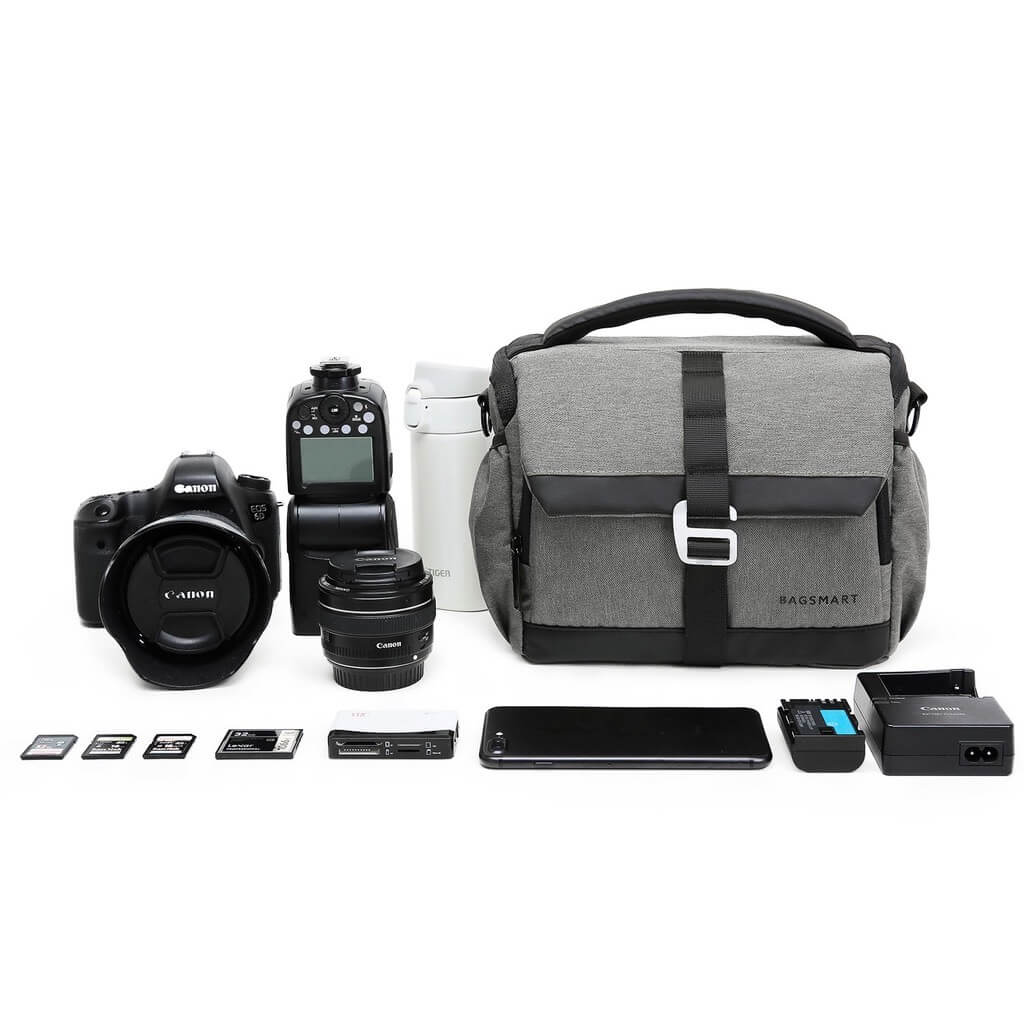 BAGSMART DSLR/SLR Camera Shoulder Bag Compact Gadget Bag