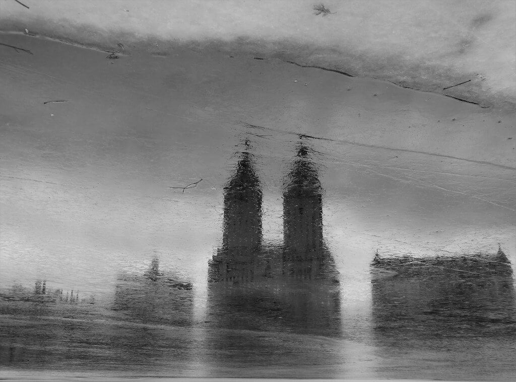 David Smith - Reflection in frozen lake in Central Park