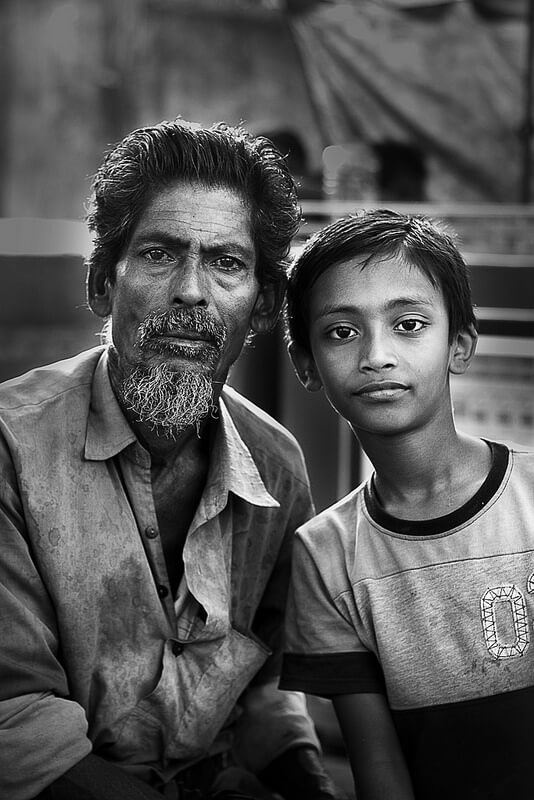 father and son portrait