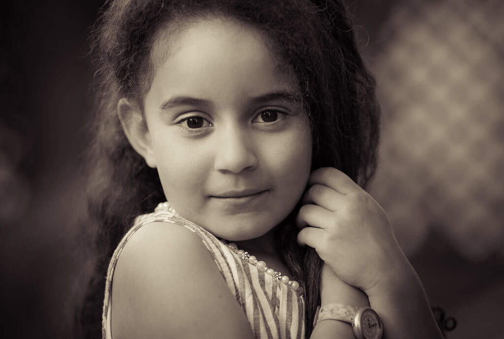 Amine Fassi - sepia kid portrait