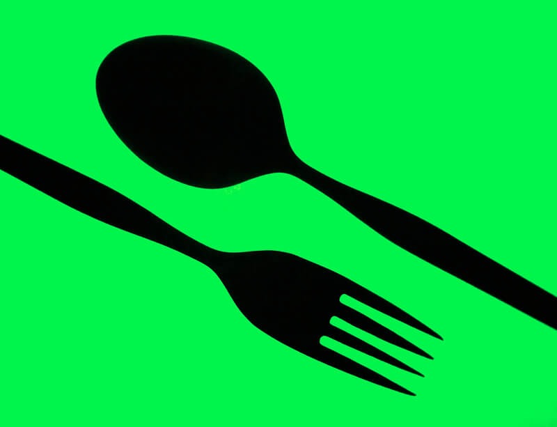 still life photography fork and spoon