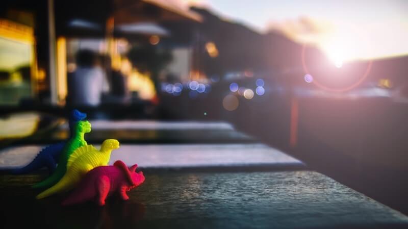 Delyth Angharad Dinosaur Sunset